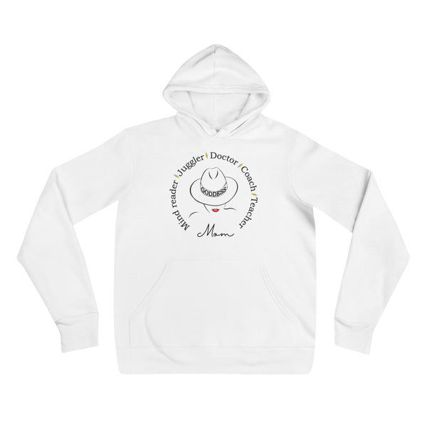Goddess Mom Adult Unisex Hoodie (Black/Red Design)