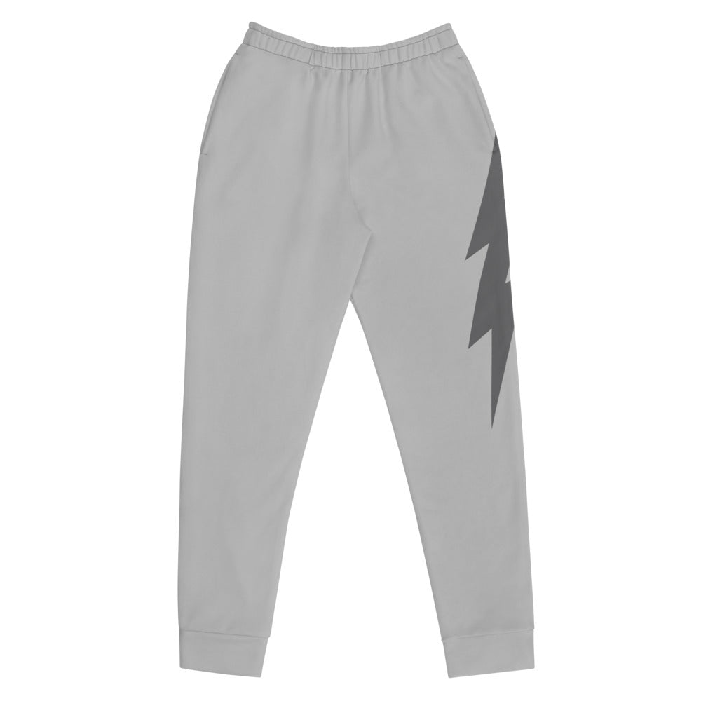 Women's Grey Side Bolt Joggers (Light Grey Jogger, Dark Grey Bolt)
