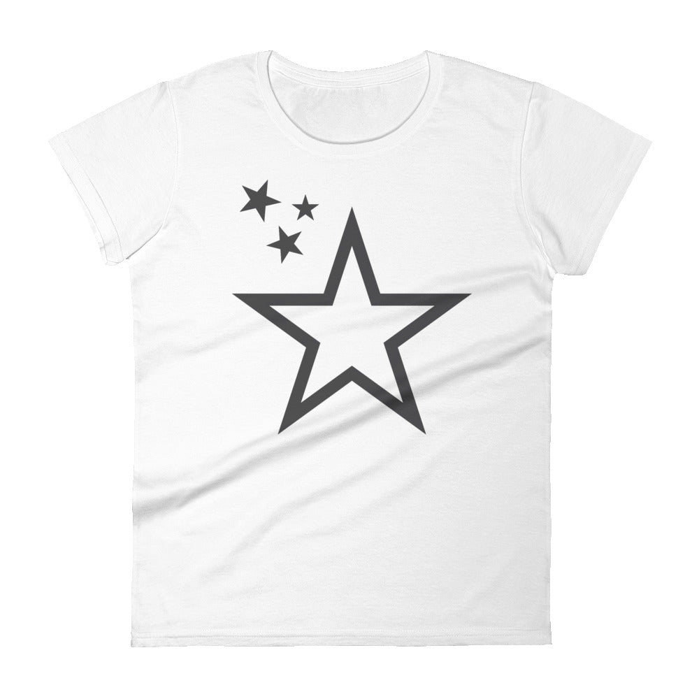 Women's Superstar Semi-Fitted Tee (Charcoal Grey Stars)