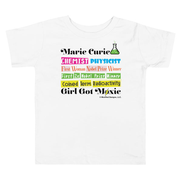 Marie Curie Standard Toddler Tee (Multi Text)