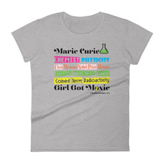 Marie Curie Women's Semi-Fitted Tee (Multi Text)