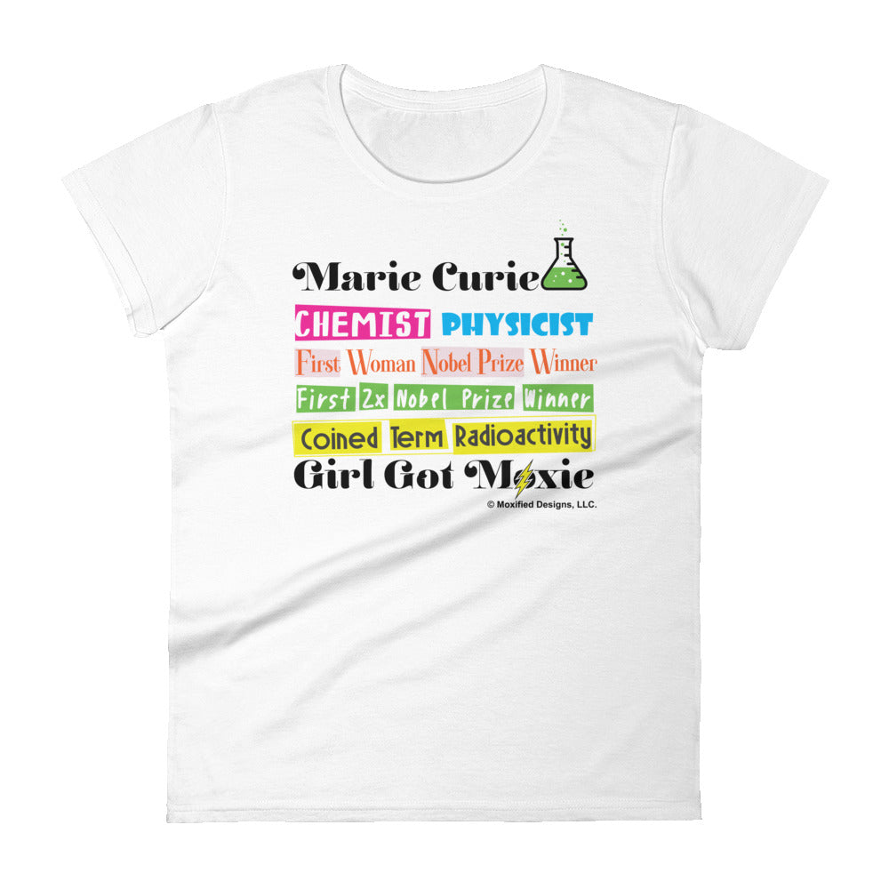 Marie Curie Women's Semi-Fitted Tee (Multi Text)